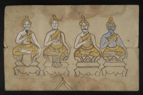 Ms. Coll. 990 Item 13, Phra Damra, is an illustrated manual on the creation of yantras, geometrical 