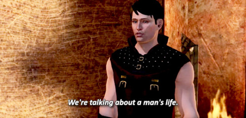 incorrectdragonage:Carver: We’re talking about a man’s life.Hawke: Yeah, but he was a Templar so it’