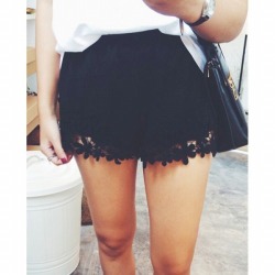 unpresentable:  ~~Get this Sweet Elastic Waist Lace Shorts Here!~~ 