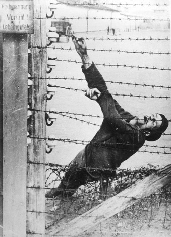 thesomertonman:  The body of an inmate who committed suicide via the electrified