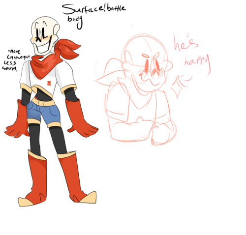 maidsonas: I like to think that once paps gets on the surface he sort of revamps his battle body to 