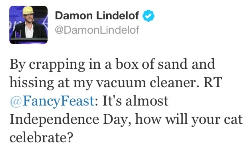 I love Damon Lindelof’s snarky sense of humor.