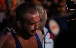 wrestlingisbest:  Real men do cry, especially when they’ve just made history. USA’s youngest ever world champion, 19yo Kyle SnyderPic Mark Beshey