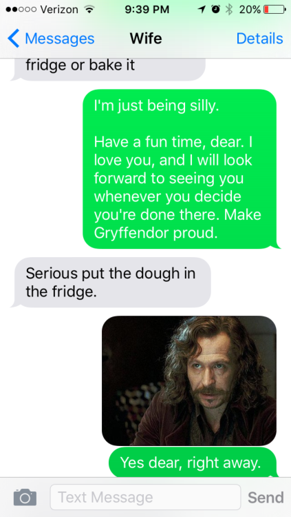 Actual Conversation With My Wife - Potter Puns My wife is over at her sister&rsquo;s house 
