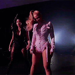 freekumdress:Beyoncé and Nicki Minaj performing Feeling Myself @ #TIDALX1020
