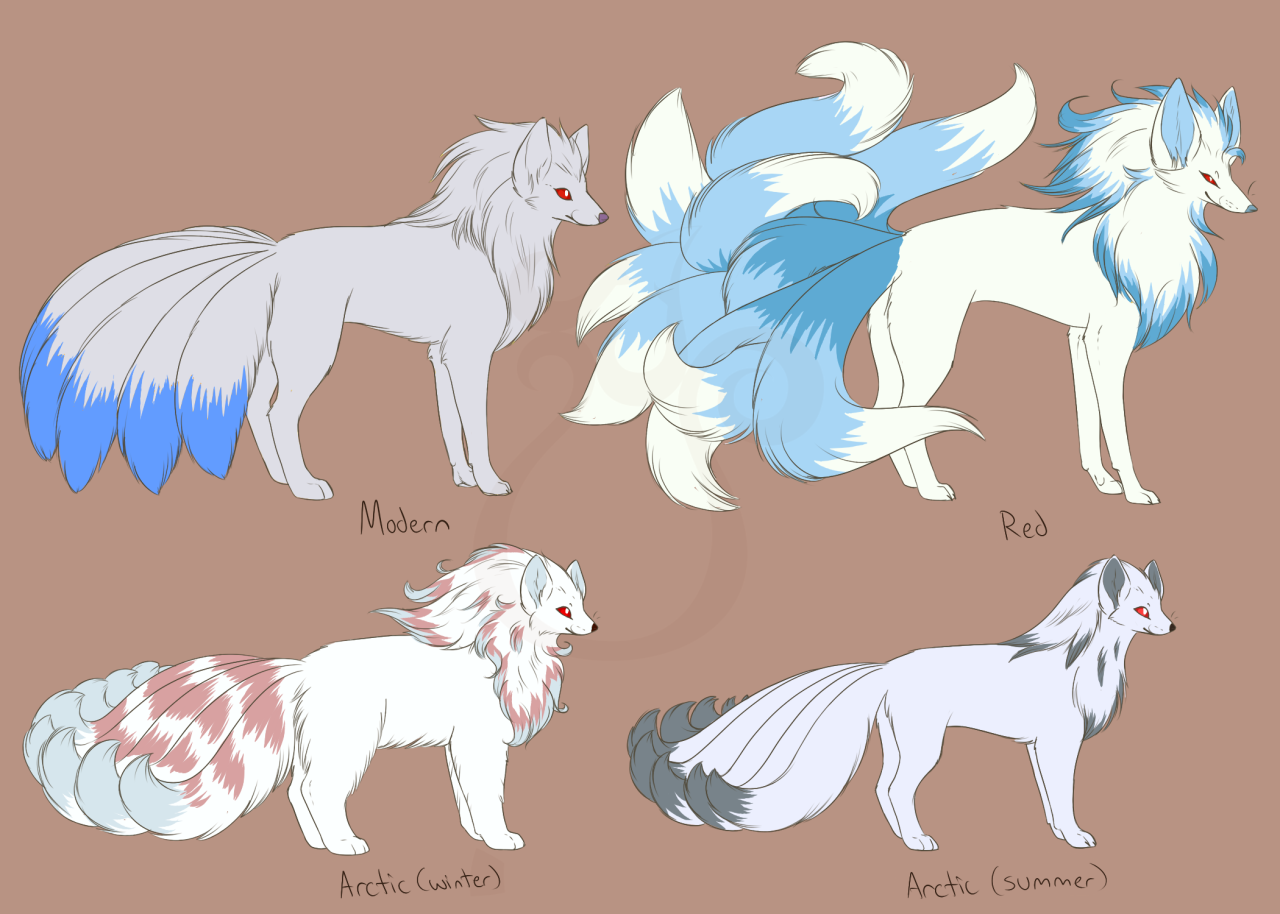 cheeziesart:I decided to revamp the designs for my vulpix variations I made a year