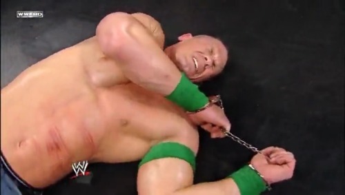 Randy Orton vs John Cena Breaking Point 2009 I Quit Match part 4 of 4John Cena handcuffed, manhandle