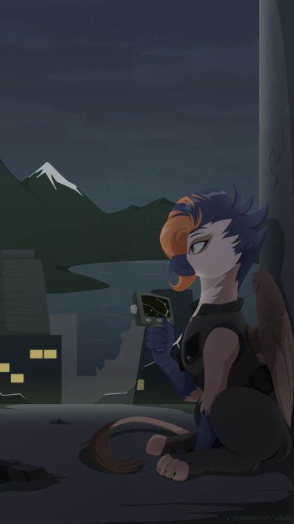 Commission for Cawfee on Twitter!! Keeping watch is a pretty quiet affair this late. If you like my 