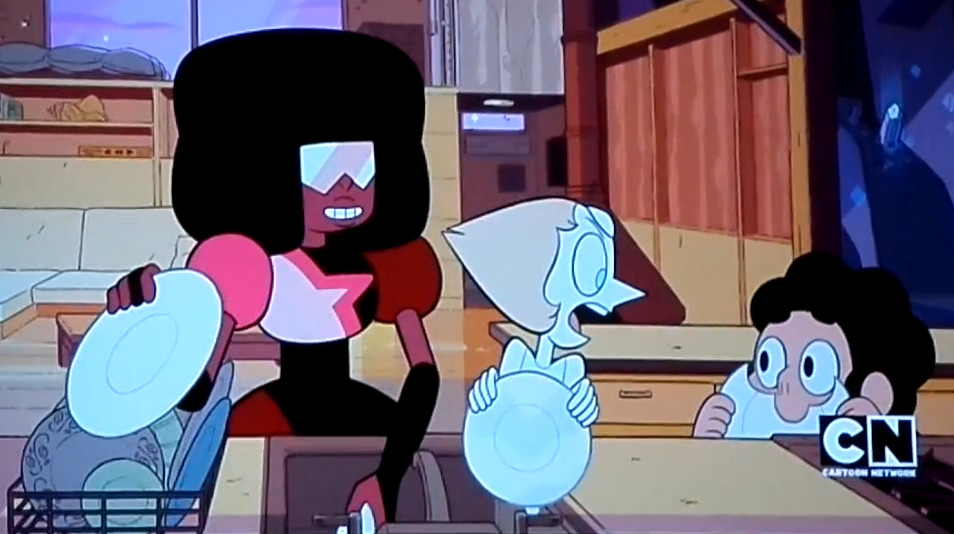 Also this part, we’re they’re doing dishes together like a family. And Amethyst