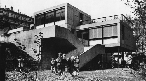 fuckyeahbrutalism: French Primary School, Geneva, Switzerland, 1962 (Candilis, Josic, Woods with Art