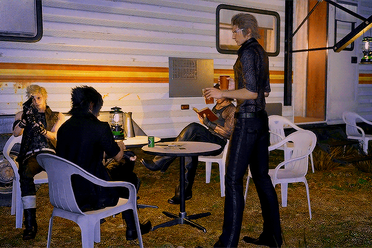 Prompto, Gladio, Ignis.I Leave It To You.Walk Tall, My Friends.FINAL FANTASY XV (2016)