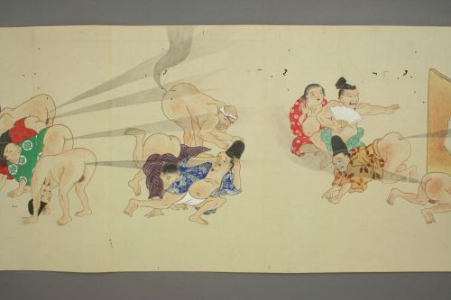 red-lipstick:Over 150 years ago a group of anonymous Japanese artists created a 34-ft long scroll ti