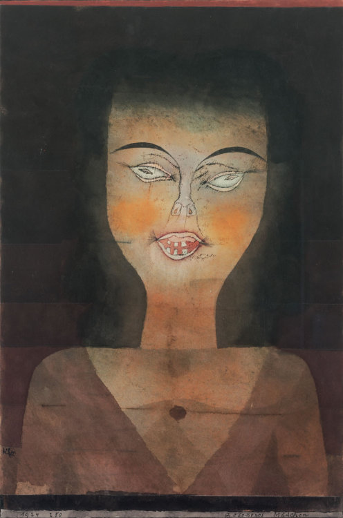 Porn photo artist-klee:Possessed girl, 1924, Paul Klee