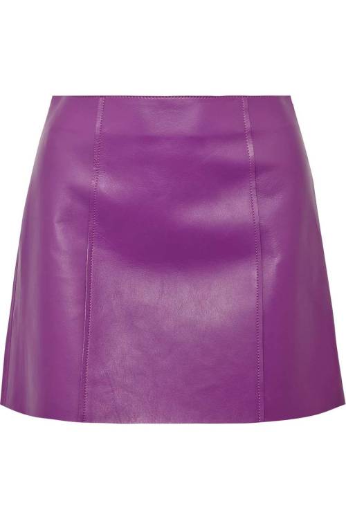 hipster-miniskirts: Leather mini skirt