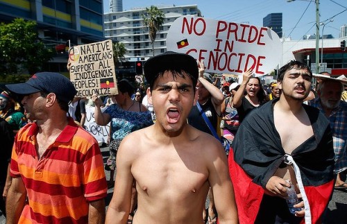 decolonizingmedia:  fughtopia:  White Australia’s black history front and centre at G20 summit, Brisbane  FIST TO THE SKY. 