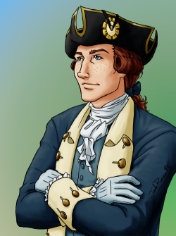 jaderaven-arts:  jaderavenarts-archive: Make me choose! — Anonymous asked: Your two favorite Founding Fathers [Alexander Hamilton or George Washington]  Well, if we’re talking key early American political leaders… Though I cheated and drew him