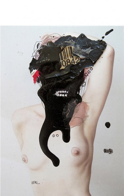 asylum-art:   ” MAD FACE” byMIGUEL LEAL  [Atention:nudity]   Are you in Barcelona?