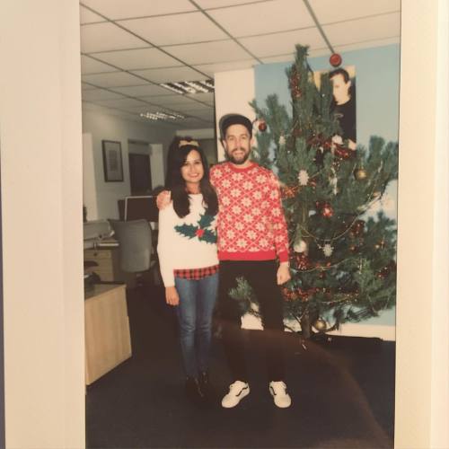 My friend brought his Polaroid camera to work. This was the outcome #polaroid #camera #christmas #ch