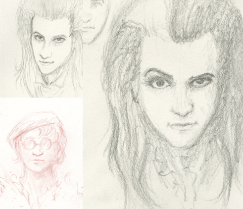 This is the last of the drawing spam for today. My sketchbooks are about 80% tiny faces, and the res