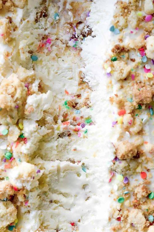 sweetoothgirl: Birthday Cake Ice Cream with Brown Butter Swirls