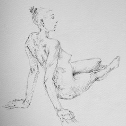 20 minute pose. #artmodel #drawing #lifemodeling