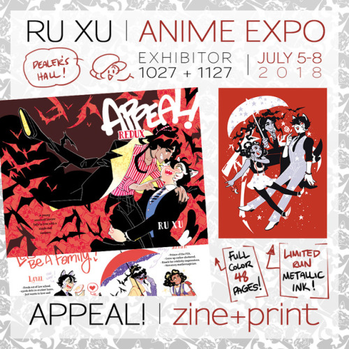 ruemxu:  Hey, everyone! I’ll be at Anime Expo this year. I’ll have NewsPrints, HeadLines
