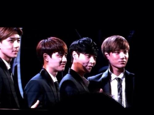 140912 Sehun D.O. Lay and Kai at tonight&rsquo;s PressCon  v.chldowm -osh