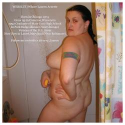 bbwlauren:  Love being a dirty exposed whore.