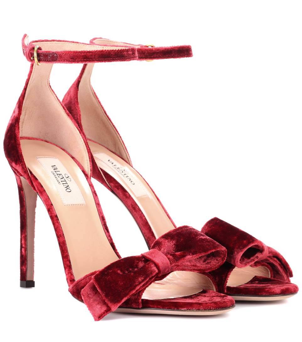 Paloma Del Mar — Valentino Garavani velvet sandals - $795