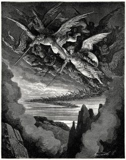 Oldbookillustrations:  So Numberless Were Those Bad Angels Seen, Hovering On Wing,