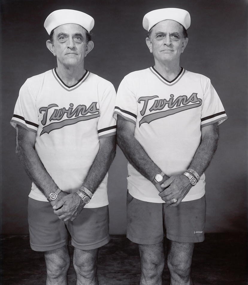 Mary Ellen Mark. “Twins: Walter and David Oliver, 65 years old, Walter older by 8 minutes, Twins Days Festival (Mary Ellen: Walter has bigger ears? Walter Oliver: I do. David Oliver: Do you know why he’s got bigger ears? He was playing with them when...