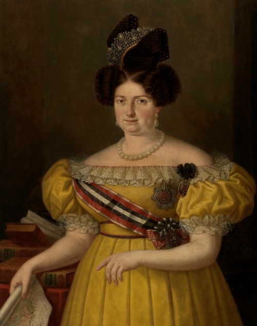 María Cristina de Borbón, reina de España por Carlos Blanco, 1834.