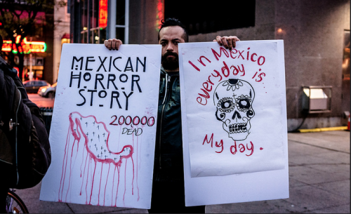 vanellcpe:  Solidarité avec Ayotzinapa - &quot;Mexican Horror Story 200,000 dea