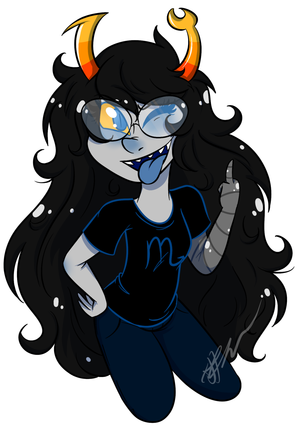 I should draw the other homestuck kids but she takes my heart