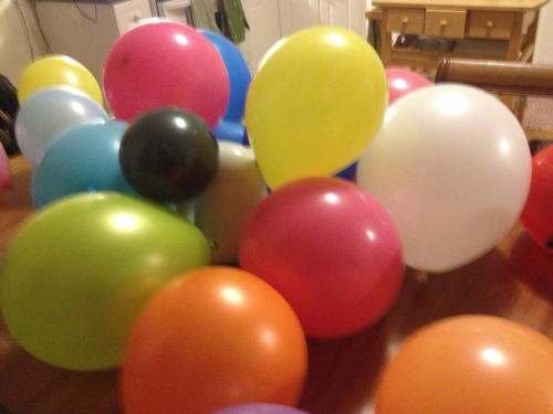 January 13- blew up balloons and had a very successful surprise party for my friend last evening (it