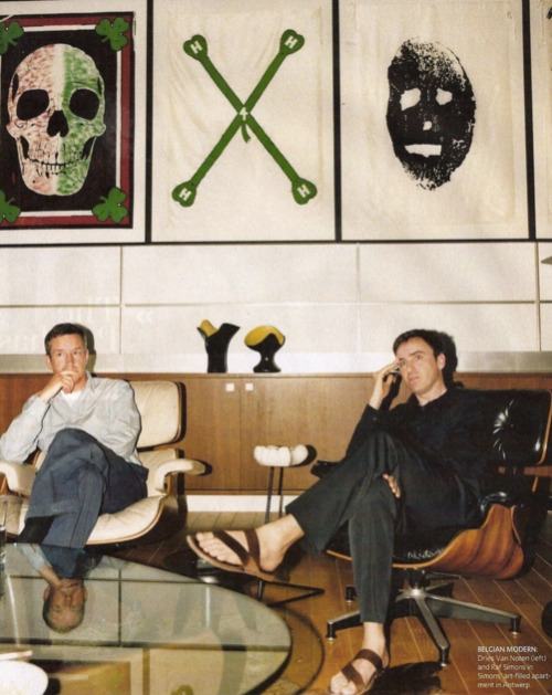 rafsimons-archive:Dries Van Noten & Raf Simons for the Wall Street Journal.