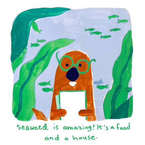 I recently learned about how cool seaweed is and wanted to tell you about it via this friendly otter