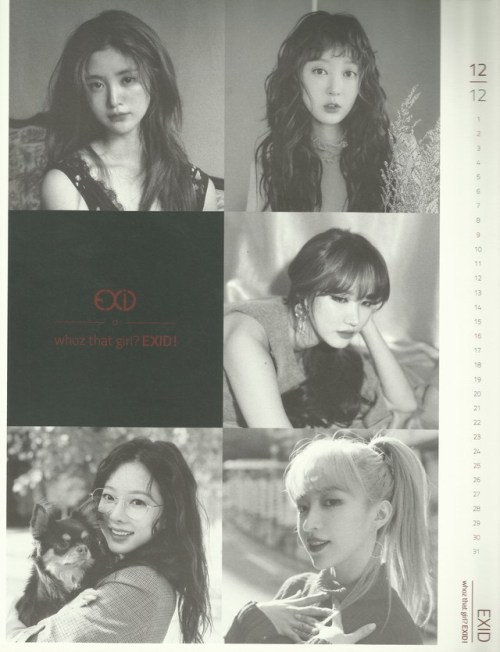 exidofficial:EXID 2018 Calendar Scans / 07 - 12