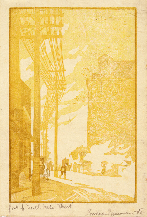 Foot of South Water Street , 1908   Gustave Baumann