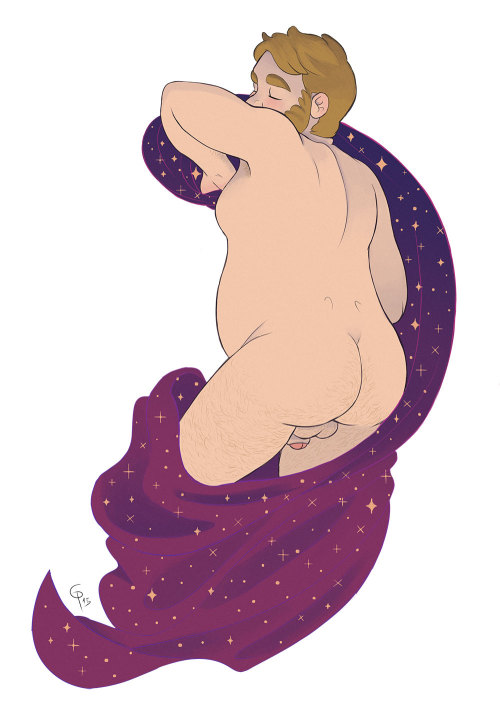 giopota:  Feed the Bears - the “bear” disco night in Bologna - team asked me if I wanted to do and exhibition with some drawings of mine. So I just drew a bunch of naked young cubbish/chubby gay bear floating around as I like them. 