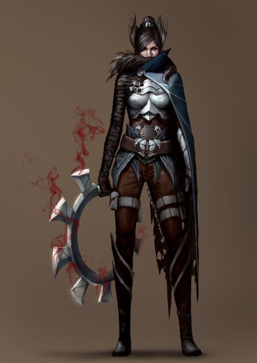 Game and Fantasy Art of Nick Gan:Monster HunterAssassinPhantom Assassin Dota 2Luna MoonfangQueen Of 