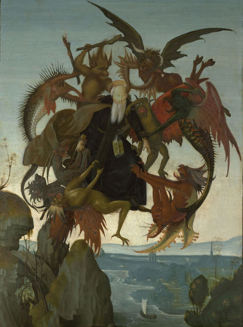 The Torment of Saint Anthony, 1487, Michelangelo BuonarrotiSize: 35x47 cmMedium: oil, panel, tempera