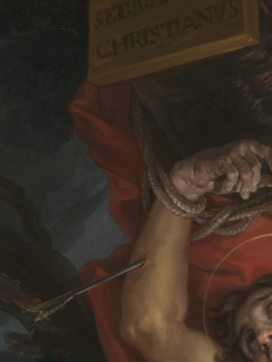 klassizismus:Details: Saint Sebastian Tended by Saint Irene, Vicente López Portaña, 1795