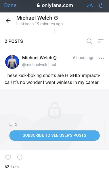 Michael welch onlyfans