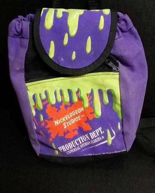 nickelodeonhistory:nickelodeon studios production department backpack from 1995