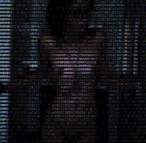 pixelatedlovesongs:  cunninglinguistic:  Absolutely stunning!  I have Ascii-fied