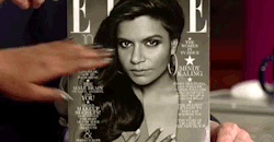 gifthetv:  &ldquo;It’s black and white. It looks like I died at my most beautiful. This is a dead person, a dead person and they’re like ‘how could she have been taken away so young.’&rdquo; - Mindy Kaling on her Elle cover. 