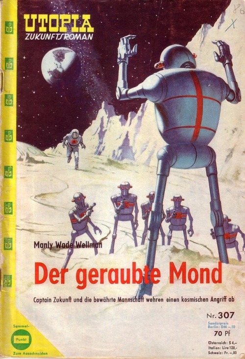 Rudolf Sieber Lonati cover art for German scifi mag, Utopia Zukunftsroman #307 (1961).I think this i