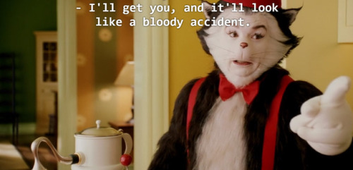 monkeywiki:jim carrey grinch was chaotic neutral but mike myer’s cat in the hat was just straight up