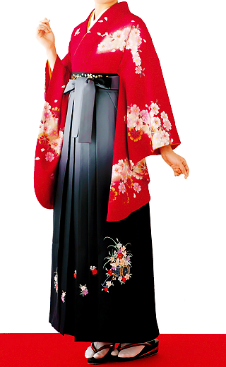 Hakama (袴) that usually worn by woman at graduation ceremony 